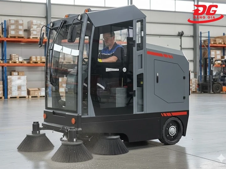 xe quét rác ngồi lái DQC - Tech 12F giá tốt