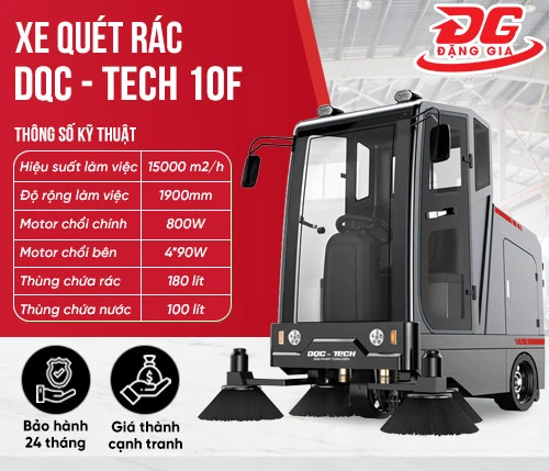 Xe quét rác ngồi lái DQC - Tech 10F 2