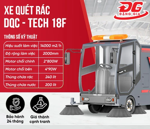Xe quét rác ngồi lái DQC - Tech 18F 2