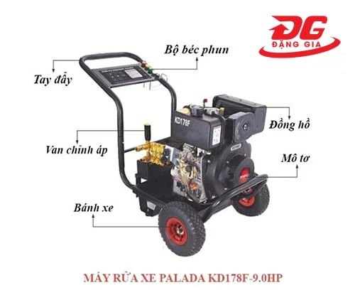 Máy rửa xe Palada KD178F-9.0HP 2