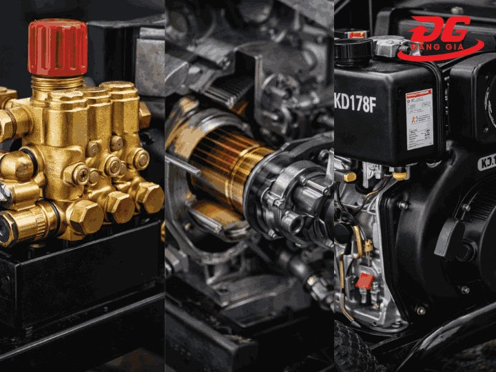 máy phun rửa xe hơi cao áp Palada KD178F-7.0HP bền