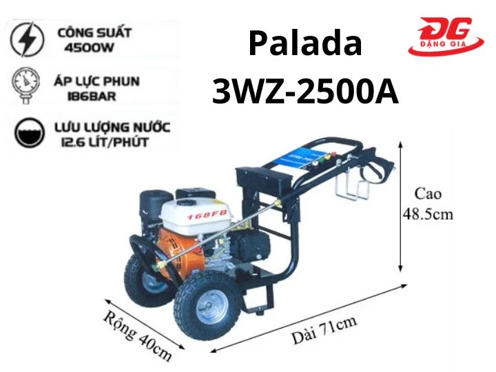 Máy rửa xe ô tô cao áp Palada 3WZ-2500A