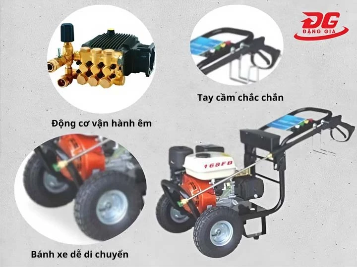 khung Máy rửa xe ô tô cao áp Palada 3WZ-2500A chắc chắn