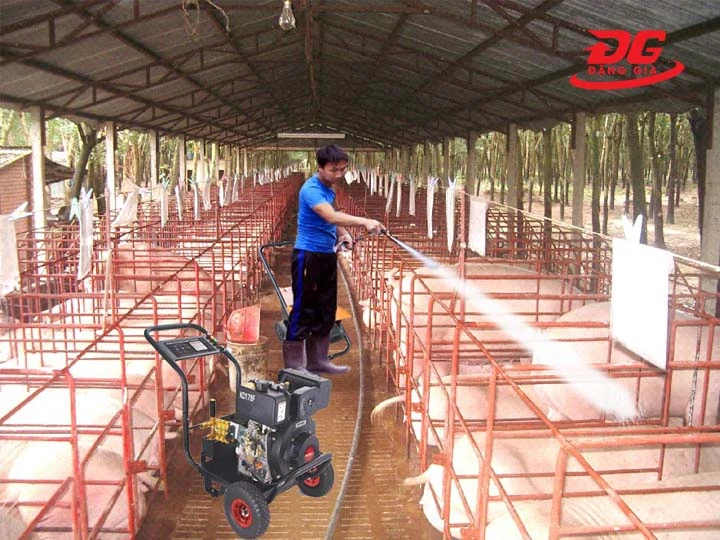 ứng dụng máy phun rửa xe hơi cao áp Palada KD178F-7.0HP