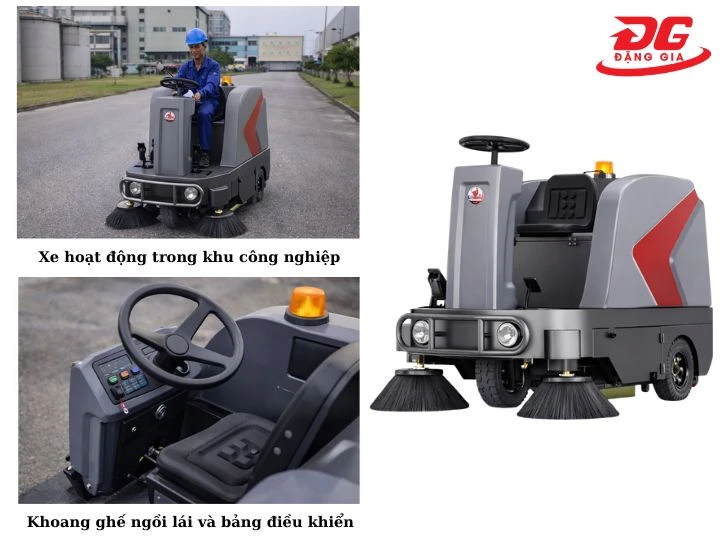 xe quét rác ngồi lái DQC-Tech 5F