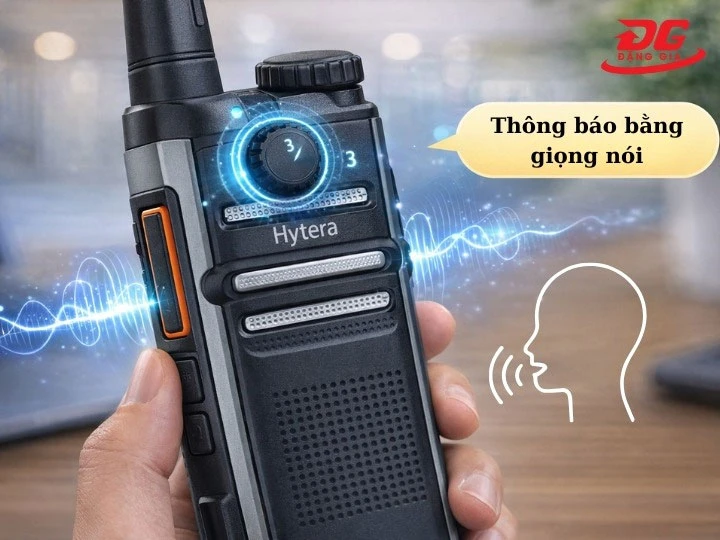 Tính năng thông báo giọng nói bộ đàm Hytera AP328