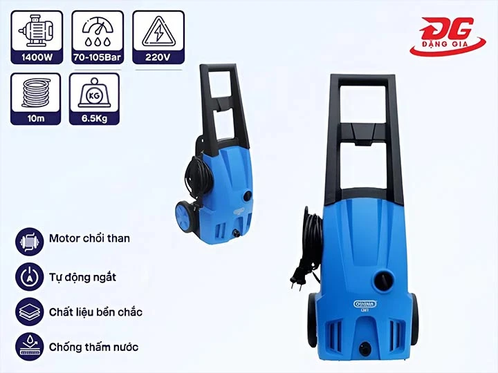 Máy rửa xe Oshima CM1 1400W nhỏ gọn