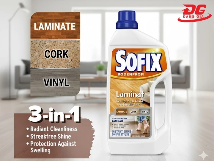 Nước lau sàn gỗ 3in1 Fofix Laminate