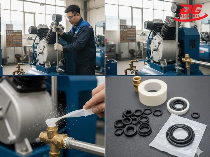 Siết lại các mối liên kết, đảm bảo kín khít