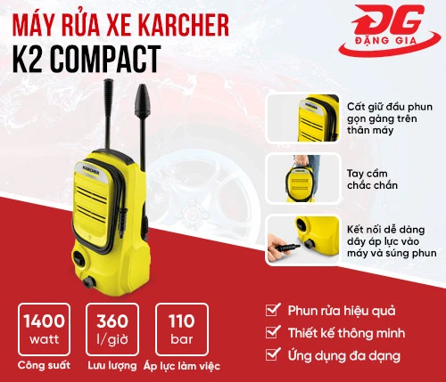 Máy phun rửa áp lực cao Karcher K2 Compact 2