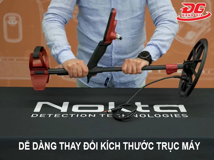 thay đổi kích thước trục máy Nokta FindX Pro