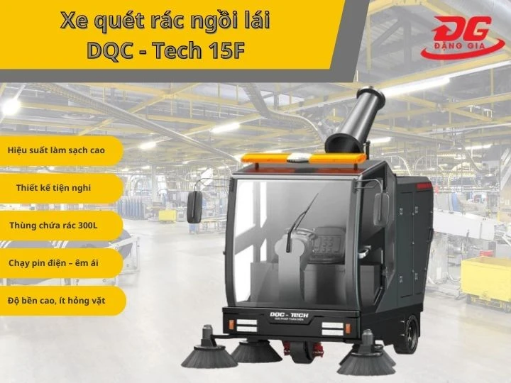 Ưu điểm của xe quét rác DQC - Tech 15F