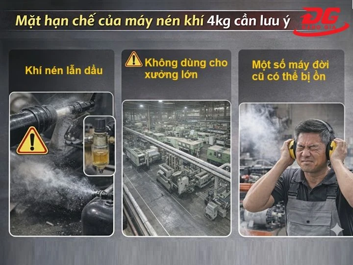 hạn chế của máy nén khí 4kg