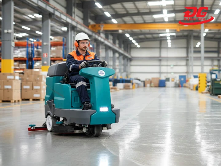 sử dụng máy chà sàn ngồi lái Kumisai D9H