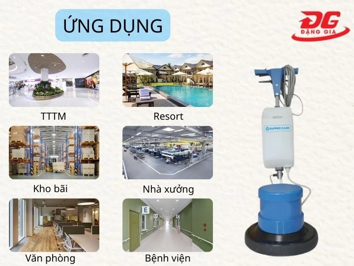 ứng dụng máy chà sàn công nghiệp Supper Clean SC 523