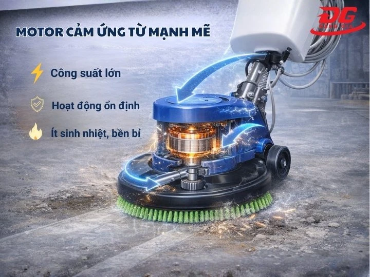 động cơ Máy chà sàn công nghiệp Supper Clean HC 523 khỏe