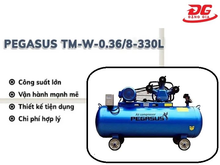Ưu điểm của máy nén khí dây đai Pegasus TM-W-0.36/8-330L