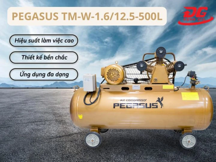 Máy nén khí dây đai Pegasus TM-W-1.6/12.5-500L