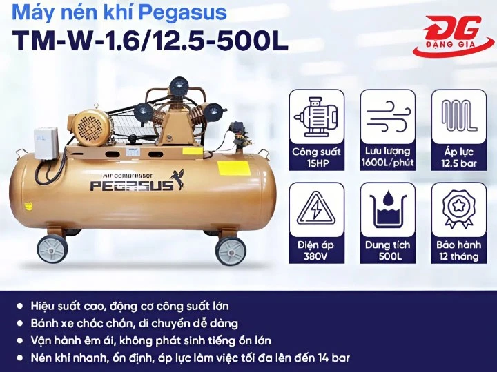 Máy nén không khí Pegasus 500L 15HP