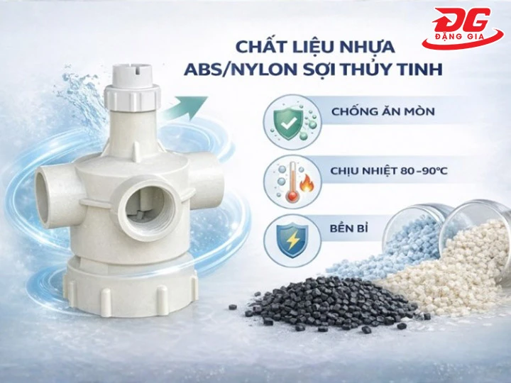 chất liệu của đầu phun nhựa tháp giải nhiệt