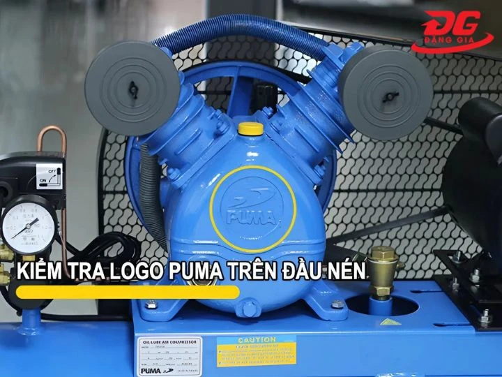 Kiểm tra logo trên đầu nén khí Puma