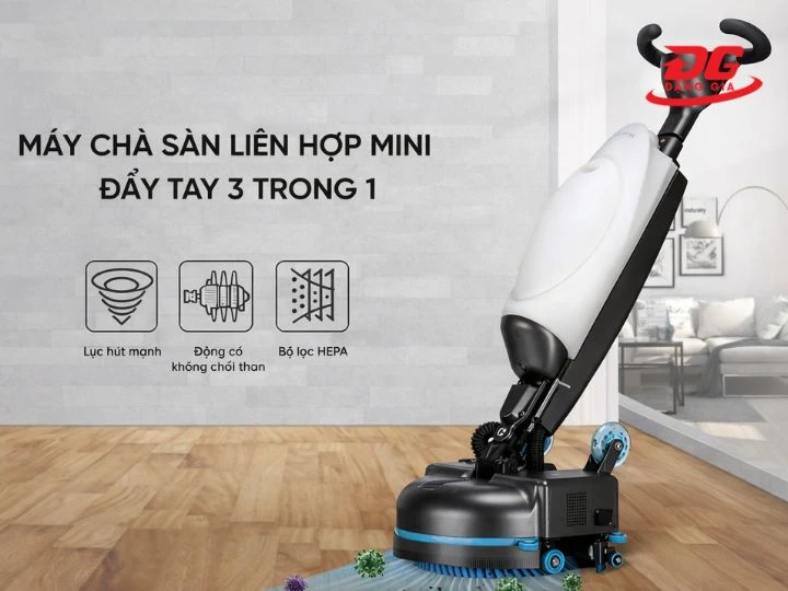 Máy chà sàn liên hợp mini Kumisai KMS-210 cho gia đình