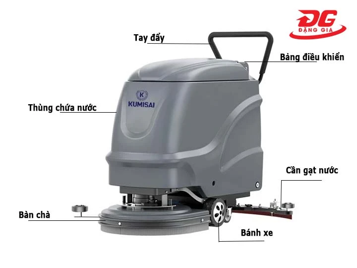 cấu tạo máy chà sàn liên hợp Kumisai KMS 58