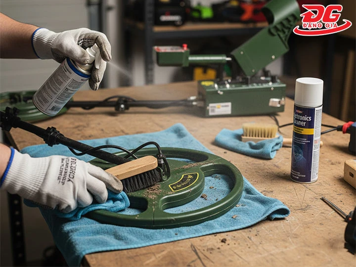 vệ sinh đầu dò của máy dò kim loại TM88S