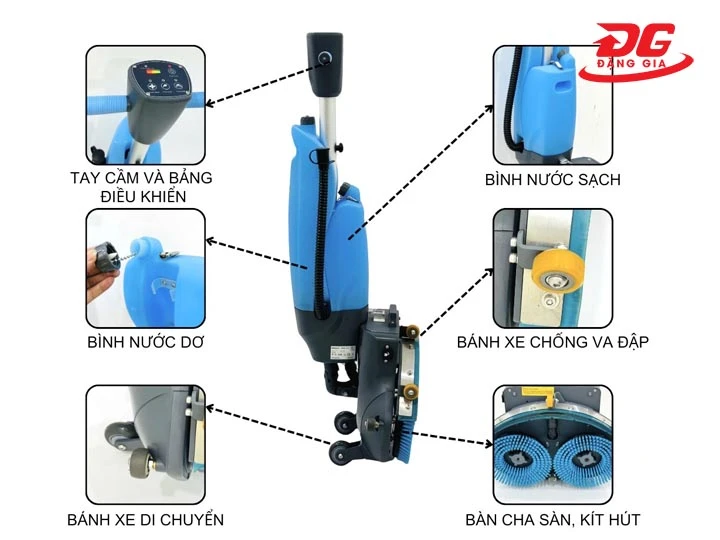 cấu tạo máy chà sàn HC18