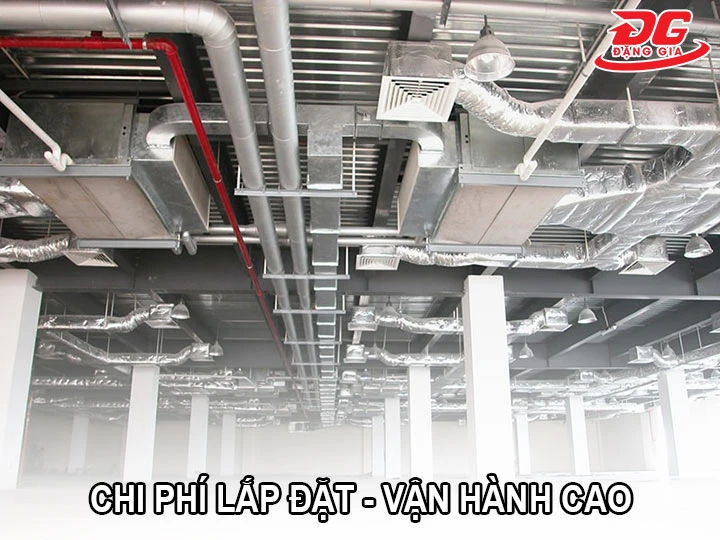 chi phí lắp đặt và vận hành Hệ thống HVAC cao