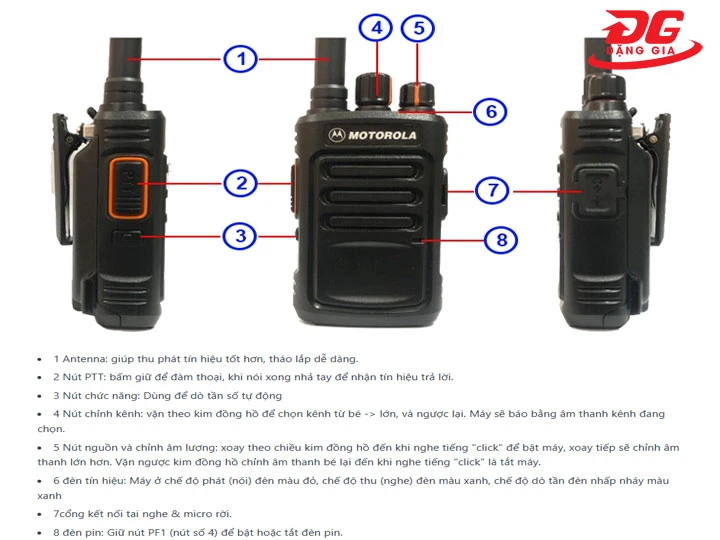 Hướng dẫn sử dụng bộ đàm Motorola XiR C6650