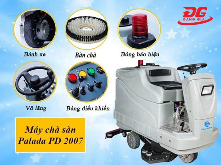 Máy chà sàn ngồi lái Palada PD 2007 thiết kế hiện đại