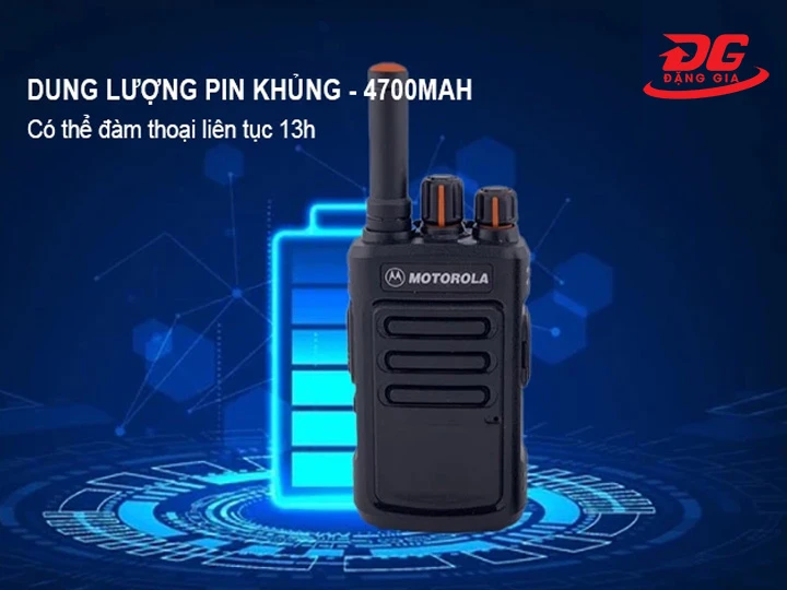 thời lượng pin bộ đàm Motorola XiR C6650