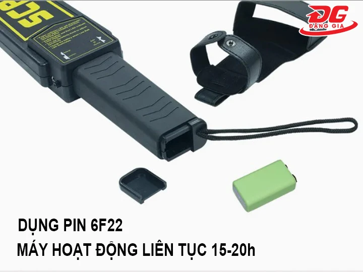 dung lượng pin của máy dò kim loại Scanner TX-1001B