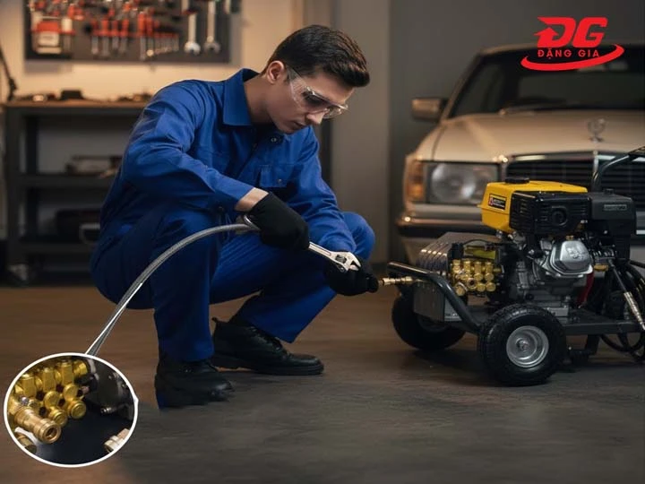 lắp đặt Máy rửa xe chạy bằng xăng Lutian 15G32-9A