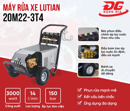 Máy xịt rửa xe cao áp Lutian 20M22-3T4 2