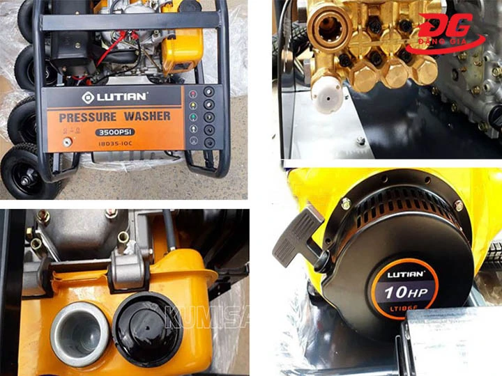 máy rửa xe ô tô dầu diesel Lutian 18D35-10A chắc chắn