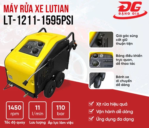 Máy rửa xe hơi nước nóng-lạnh LUTIAN LT-1211-1595PSI 2