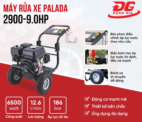 Máy phun rửa xe cao áp Palada 2900-9.0HP 2