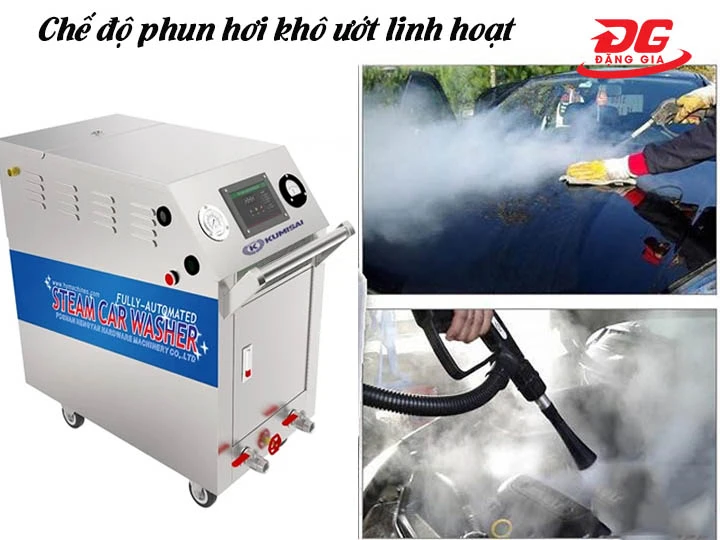 máy rửa xe hơi nước nóng Kumisai KMS1090 phun khô ướt