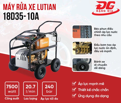 Máy rửa xe ô tô dầu Diesel LUTIAN 18D35-10A 2