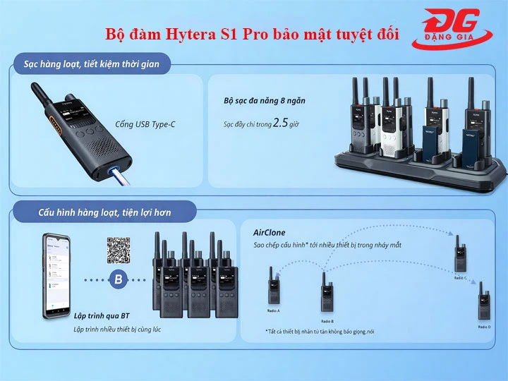 bảo mật bộ đàm Hytera S1 Pro