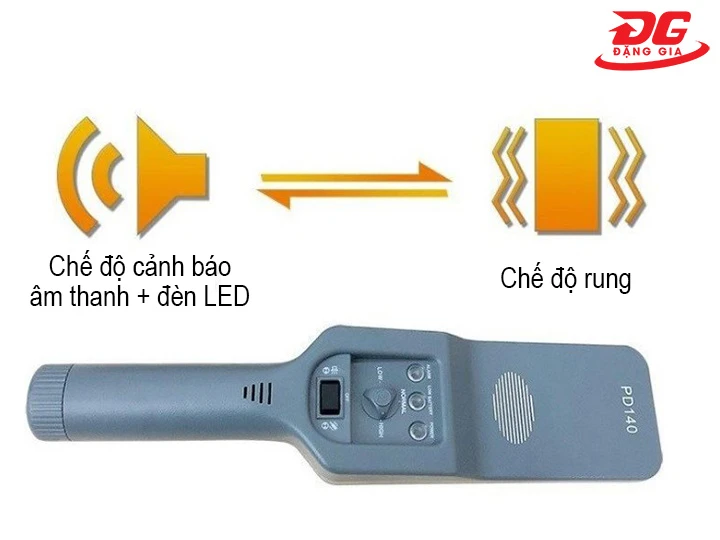 hệ thống cảnh báo của máy dò cầm tay PD140