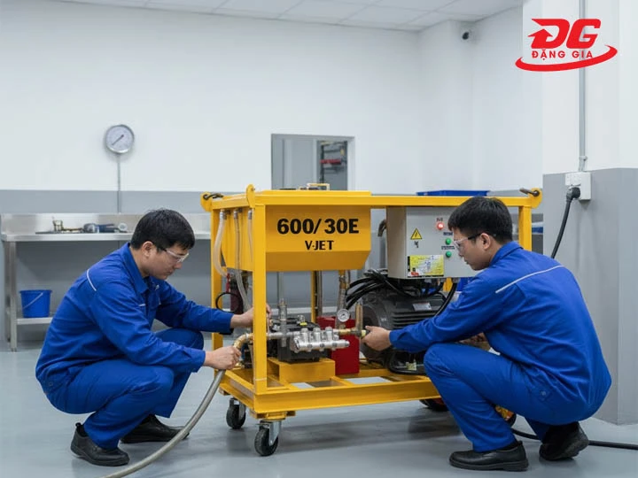 Máy rửa xe công nghiệp V-JET 600/30 dễ lắp đặt