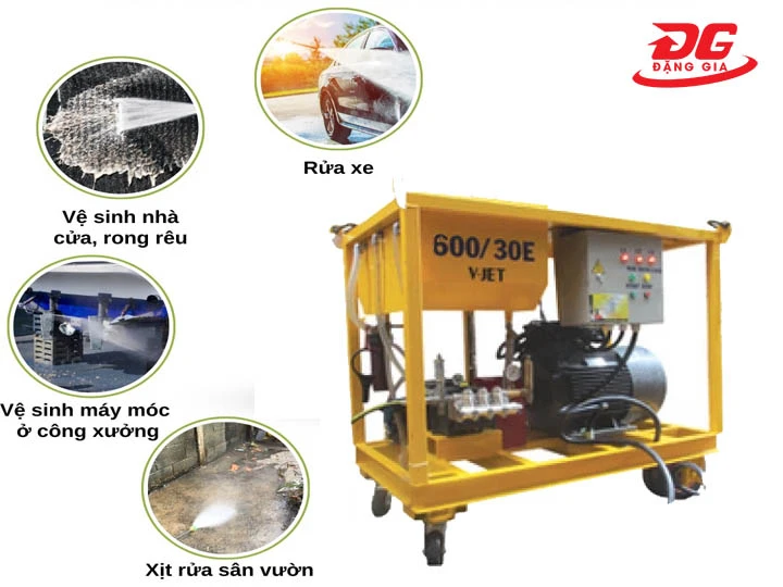 ứng dụng Máy rửa xe công nghiệp V-JET 600/30