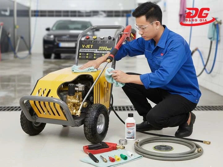 lưu ý sử dụng Máy rửa xe cao áp V-JET VJ 120/3.0