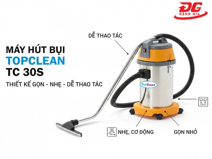 Máy hút bụi Topclean TC 30S nhỏ gọn