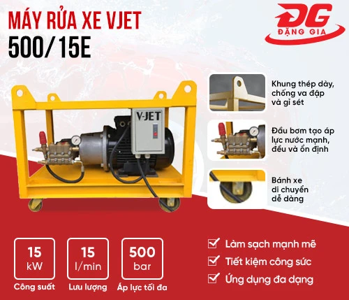 Máy rửa xe công nghiệp V-JET 500/15E 2