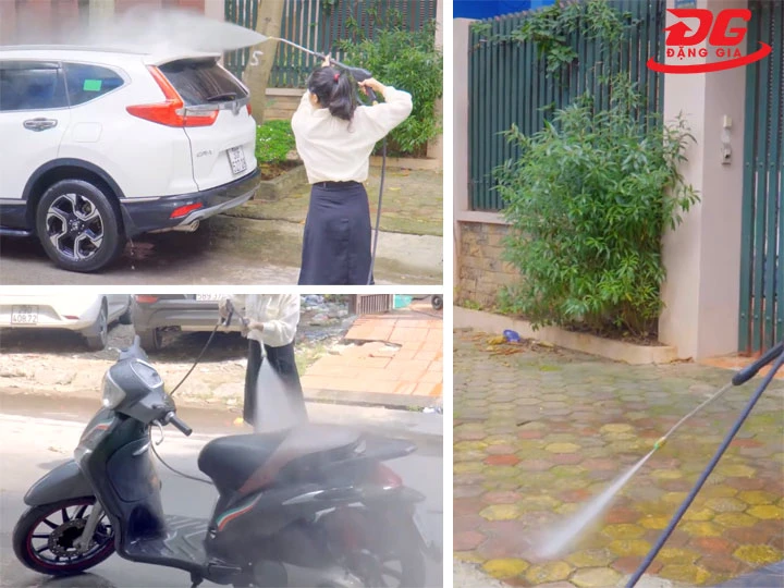 Ứng dụng máy bơm rửa xe Kumisai 80/2.2