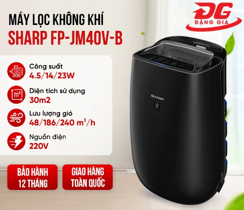 Máy lọc không khí và bắt muỗi Sharp FP-JM40V-B 2